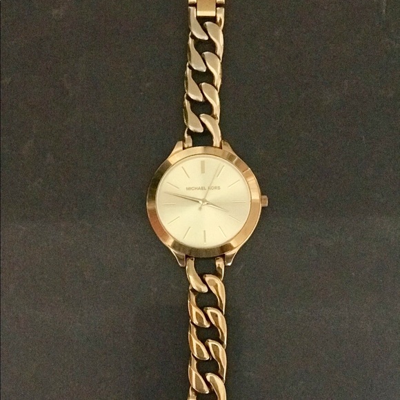 Michael Kors Braided Gold Watch - Picture 3 of 5